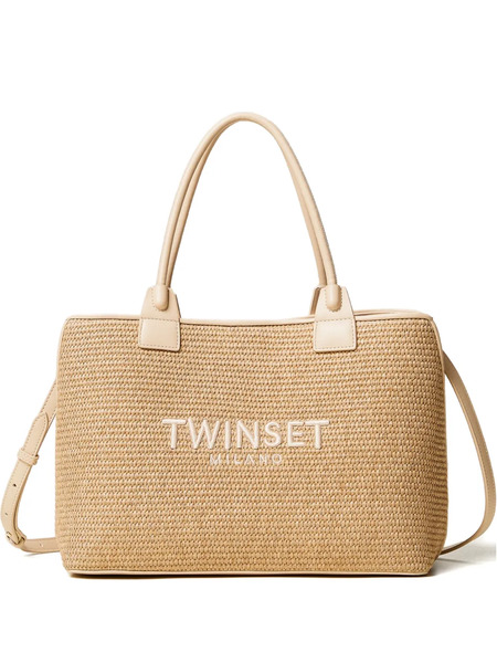  Twinset Woven Tote Bag - Neutrals 