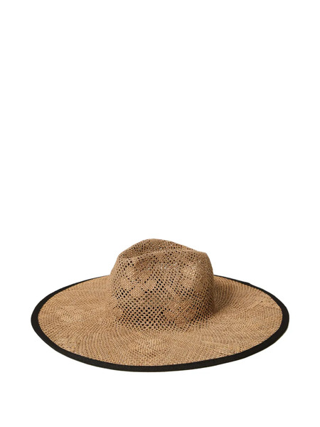  Twinset Woven Trim-detail Fedora Hat - Brown 