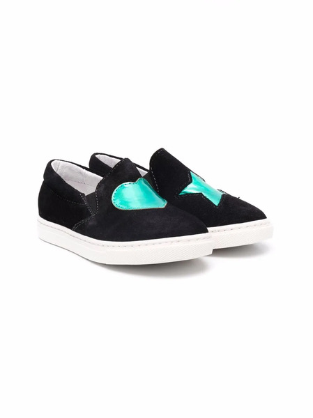  Two Con Me By Pépé Heart Star Print Sneakers - Black 