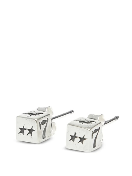  Twojeys Dice Stud Earrings - Silver 