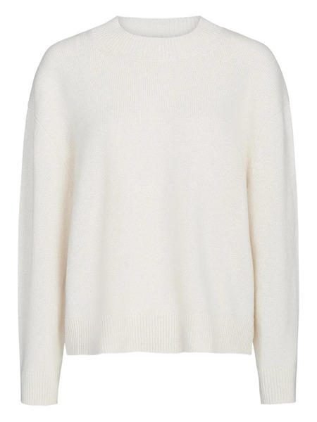  Twp Crew-neck Long-sleeve Sweater - White 