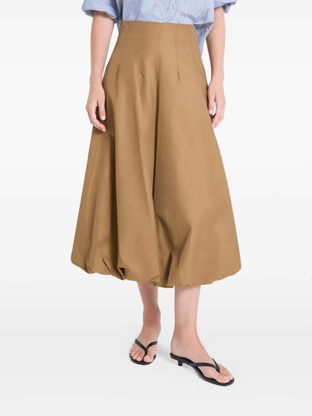  Twp Flared Midi Skirt - Brown 