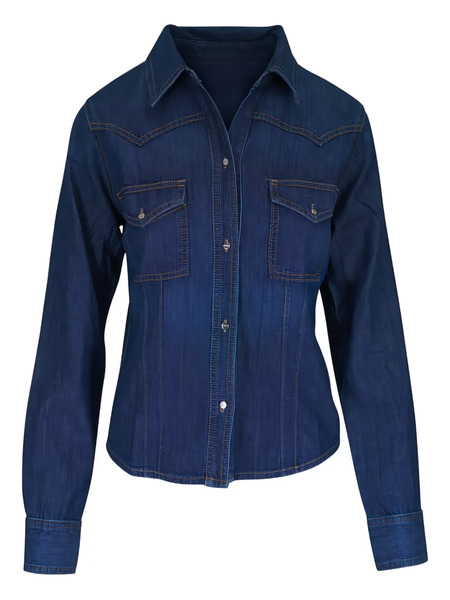  Twp Mustang Sally Pocket Shirt - Blue 