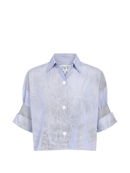  Twp Next Ex Shirt Striped Crystal Shirt - Blue 