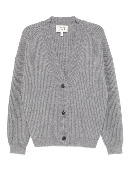 Twp Ribbed Cashmere Cardigan - Grey 