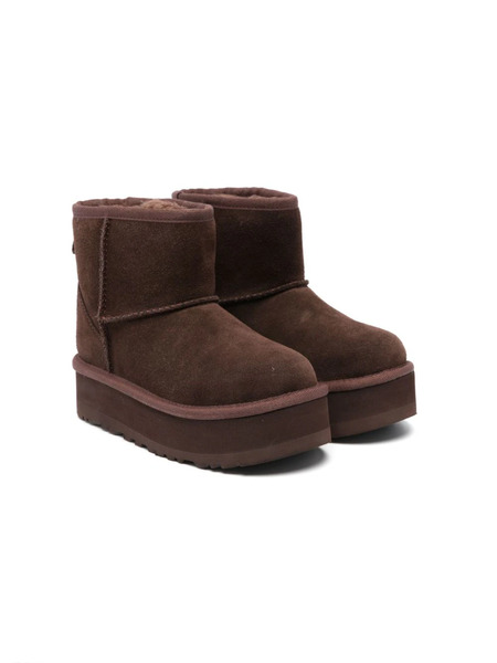  Ugg Kids Classic Mini Ii Logo-patch Suede Boots - Brown 