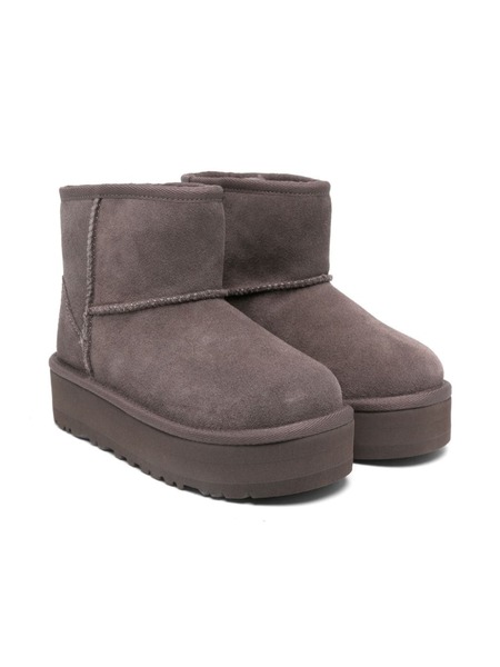  Ugg Kids Classic Mini Platform Boots - Grey 