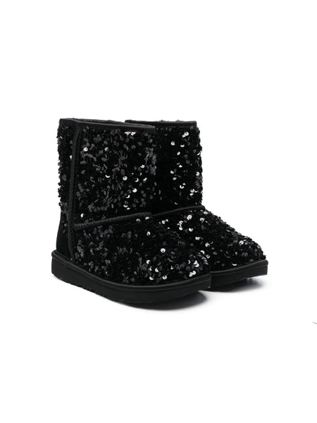  Ugg Kids Classic Short Chunky Sequin Boots - Black 