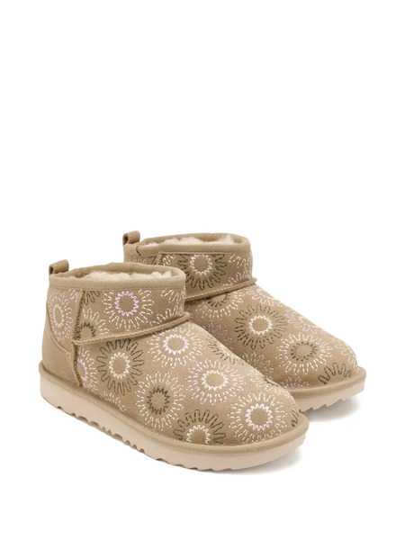  Ugg Kids Classic Ultra Mini Sun Stitch Boots - Neutrals 
