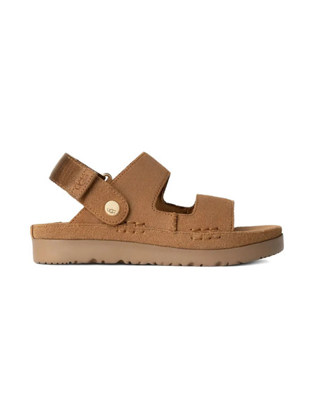  Ugg Kids Goldenstar Glide Adjustable-strap Platform Sandals - Brown 