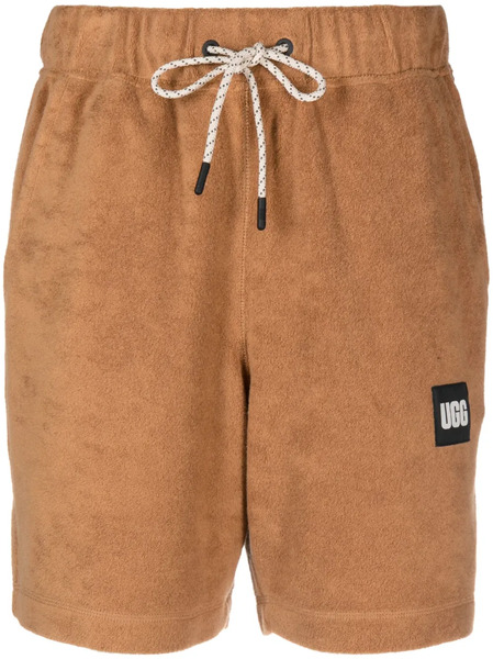  Ugg Logo-print Cotton Shorts - Brown 