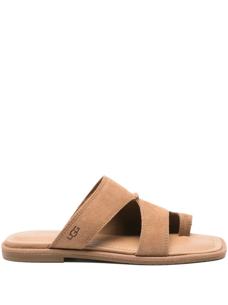  Ugg Matira Double-strap Suede Flat Sandals - Brown 