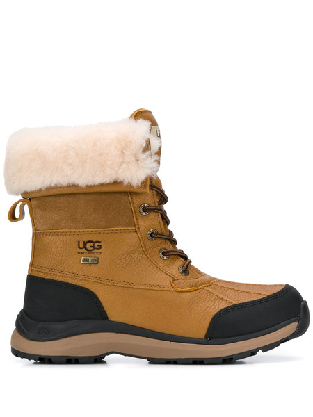  Ugg Shearling Lined Lace-up Boots - Brown 