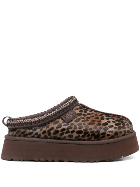  Ugg Tazz Caspian Leopard-print Platform Mules - Brown 