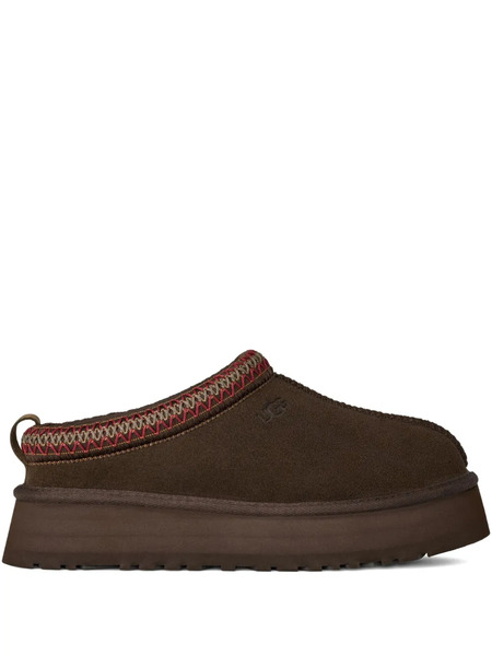  Ugg Tazz Ii Braided-trim Platform Slippers - Brown 