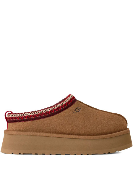  Ugg Tazz Platform-sole Embroidered Slippers - Brown 