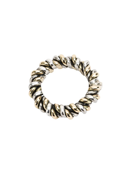  Ugo Cacciatori Woven Look Ring - Silver 