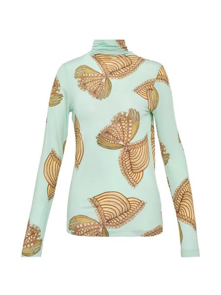  Ulla Johnson Aurelia Turtleneck T-shirt - Green 