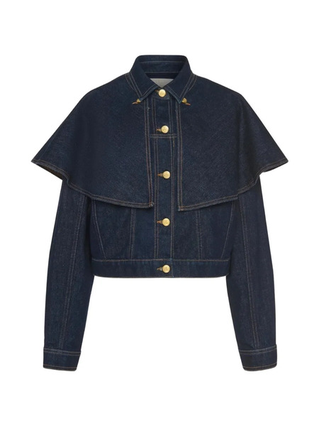  Ulla Johnson Cape Buttoned Jacket - Blue 