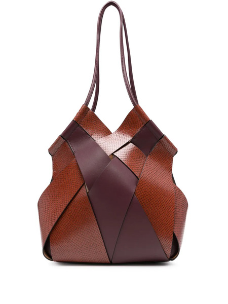  Ulla Johnson Charlotte Woven Leather Shoulder Bag - Purple 