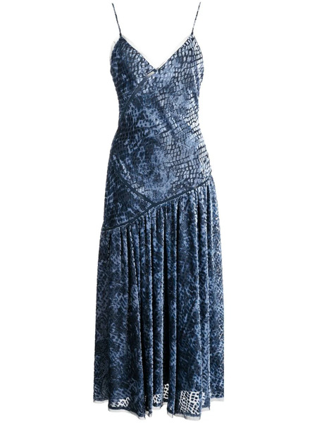  Ulla Johnson Elodie Devoré-effect Midi Dress - Blue 