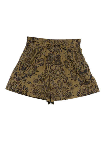  Ulla Johnson Floral Tie Shorts - Green 