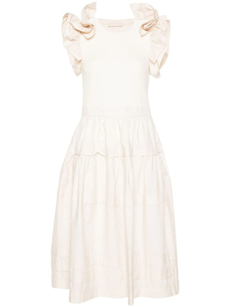  Ulla Johnson Francine Midi Dress - Neutrals 
