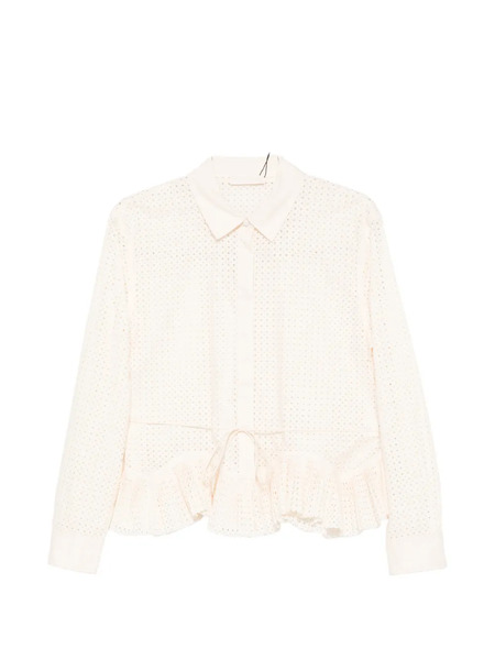  Ulla Johnson Kelila Cut-out Long-sleeve Shirt - Neutrals 