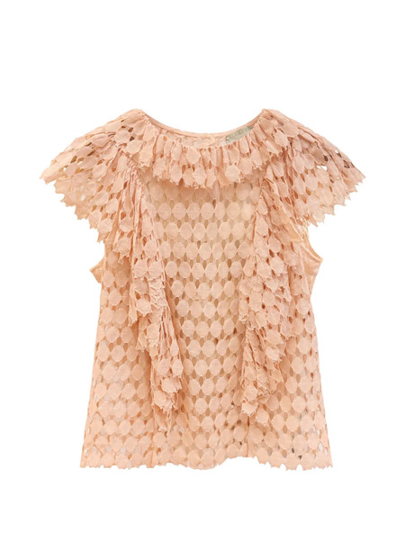 Ulla Johnson Lace Ruffled Top - Pink 