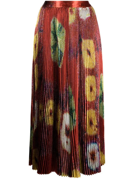  Ulla Johnson Rami High-waisted Pleated Skirt - Red 