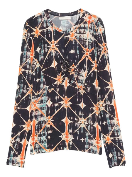  Ulla Johnson Tie-dye Fitted Top - Blue 