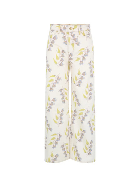  Ulla Johnson Willow Wide-leg Floral-print Jeans - Neutrals 