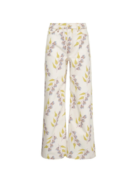  Ulla Johnson Willow Wide-leg Floral-print Jeans - Neutrals 