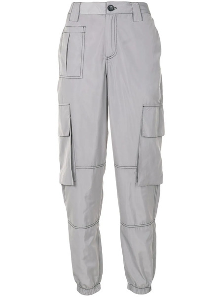  Uma | Raquel Blay Penne Tapered Cargo Trousers - Grey 