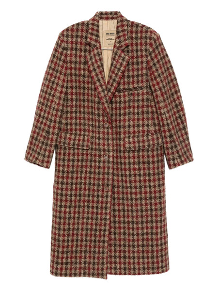  Uma Wang Checked Single-breasted Coat - Red 