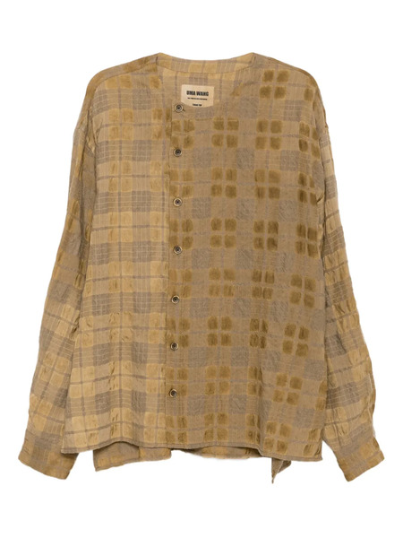  Uma Wang Checked Top - Brown 
