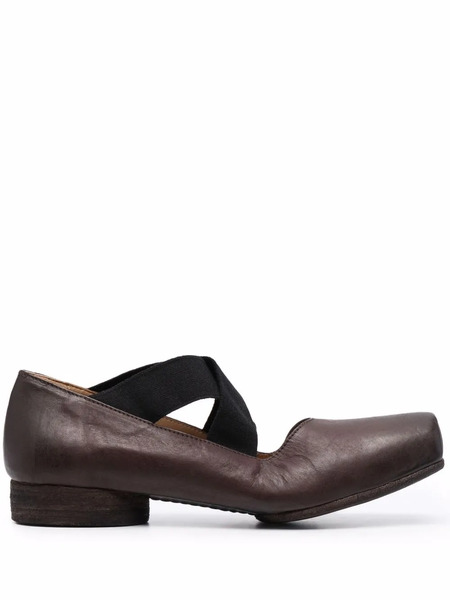  Uma Wang Crossover-strap Ballerina Shoes - Brown 