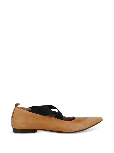  Uma Wang Crossover-strap Ballet Flats - Neutrals 