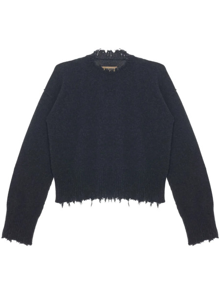  Uma Wang Distressed Cashmere Jumper - Grey 