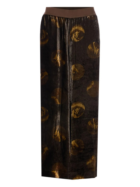  Uma Wang Elasticated Printed Trousers - Brown 