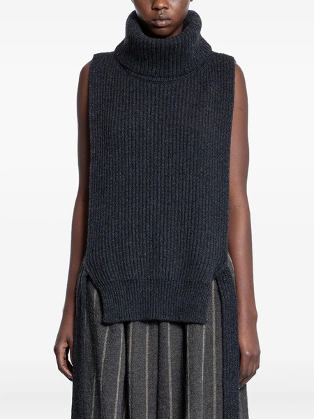  Uma Wang High-neck Sleeveless Top - Grey 