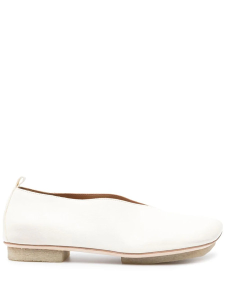  Uma Wang Leather Ballerina Shoes - Neutrals 