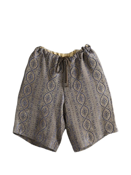 Uma Wang Pallor Patterned Drawstring Shorts - Grey 