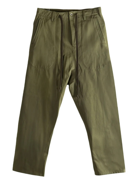  Uma Wang Perch Drawstring-waist Trousers - Green 