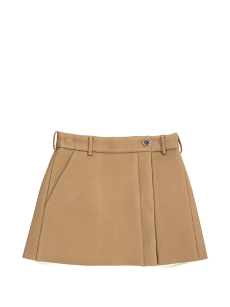  Uma Wang Pleated Mini Skirt - Neutrals 