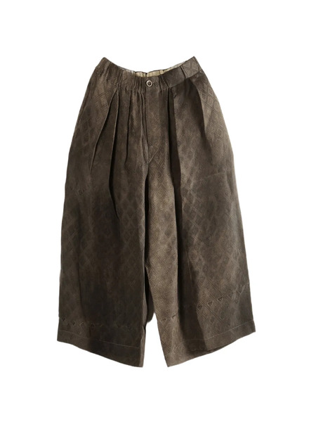  Uma Wang Pleated Pattern Trousers - Brown 