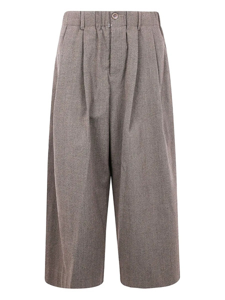  Uma Wang Pleated Wool Trousers - Grey 