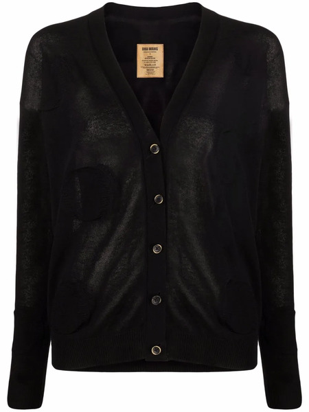  Uma Wang Polka-dot Cardigan - Black 