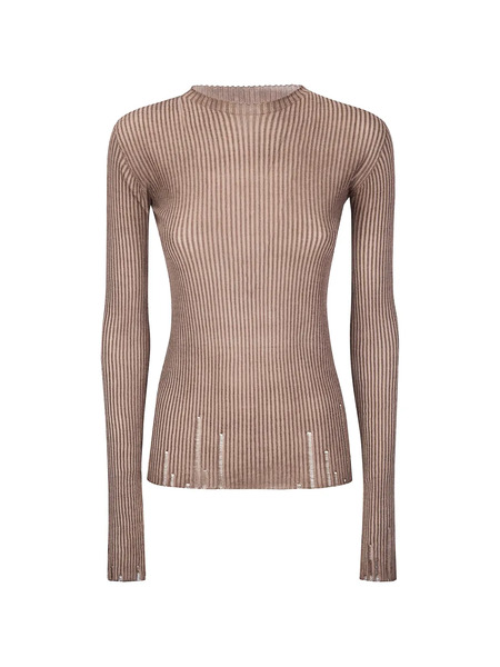  Uma Wang Ribbed Top - Brown 