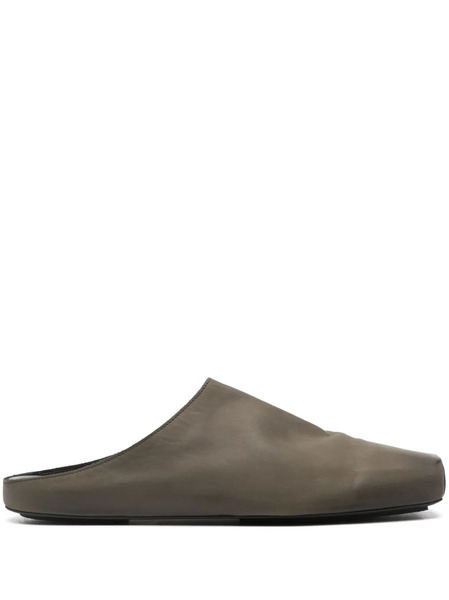  Uma Wang Square-toe Leather Slippers - Green 